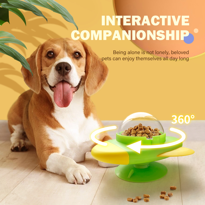 Dog Puzzle Feeder Toy - Brinquedo Giratório em Forma de Foguete