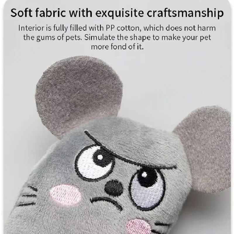 Catnip Interactive Plush Mouse - Brinquedos de gato bonito engraçado interativo