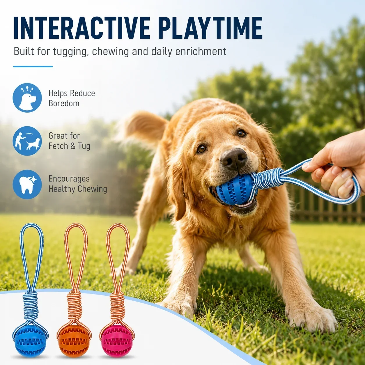 Rubber Treat Dispensing Dog Toy - Brinquedo de Borracha para Cães, Bola