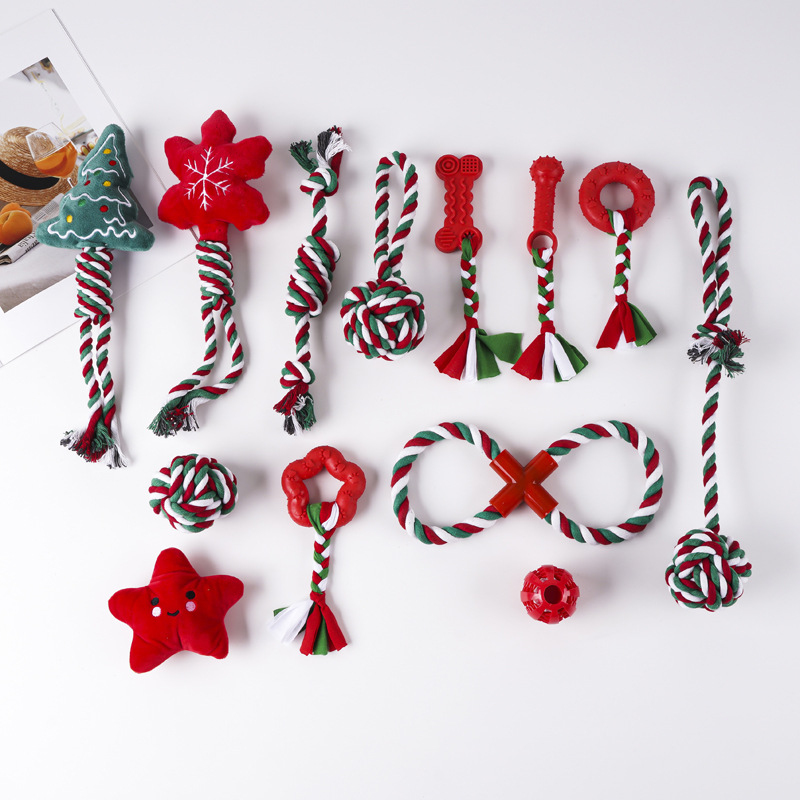 Indestructible Dog Chew Toy - Brinquedo de Natal para cães, feito