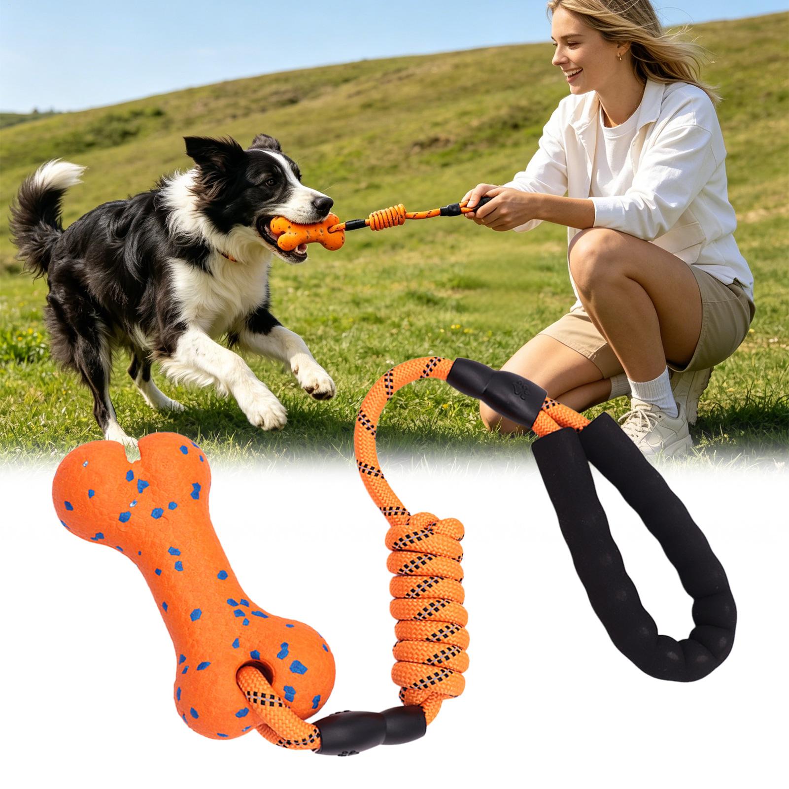 Dog Rope Toy Aggressive Chewers - Brinquedo de Corda para Cães, Osso
