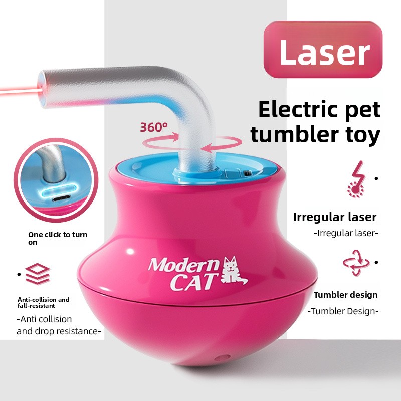 Laser Pointer Cat Toy Automatic - Brinquedos automáticos para gatos: varinhas interativas