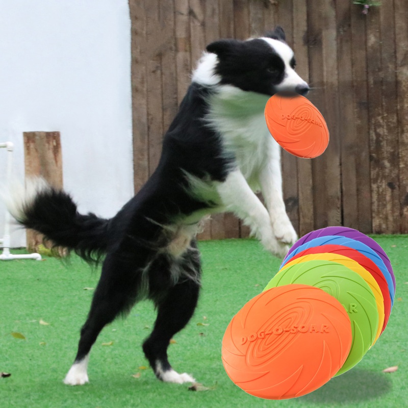 Flying Disc Dog Training Toy - Brinquedo interativo de disco voador de
