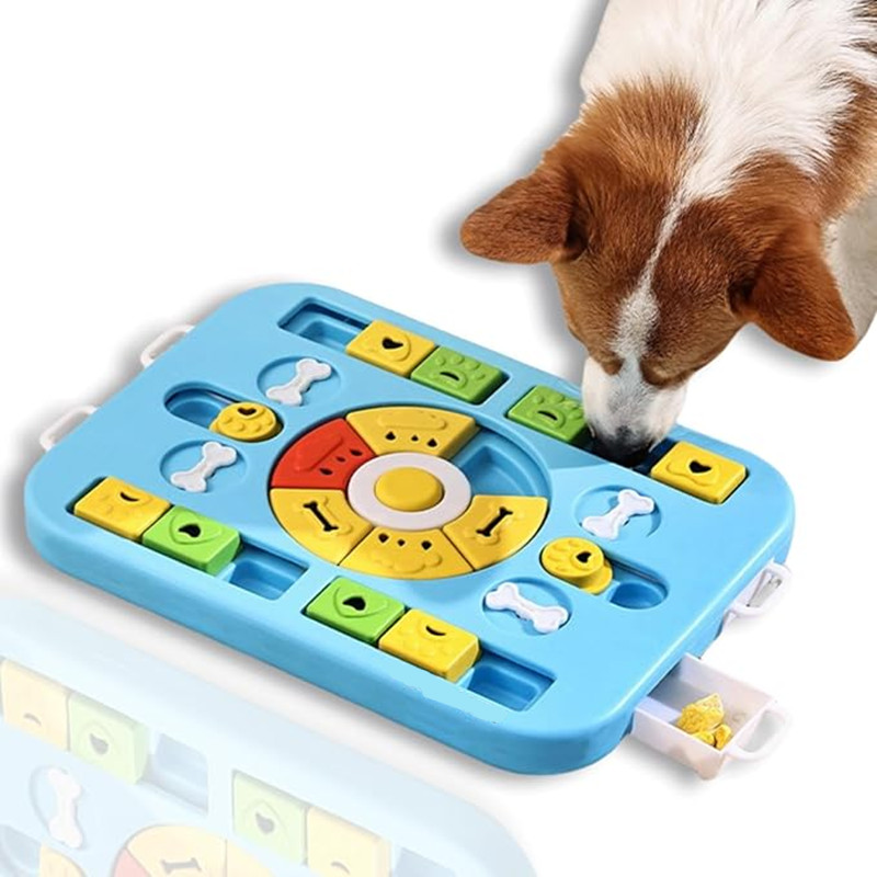 Dog Puzzle Feeder Toy - Brinquedo interativo de quebra-cabeça para cães
