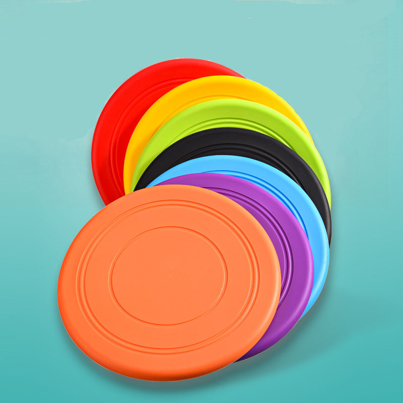 Flying Disc Dog Training Toy - Disco voador de silicone engraçado cão