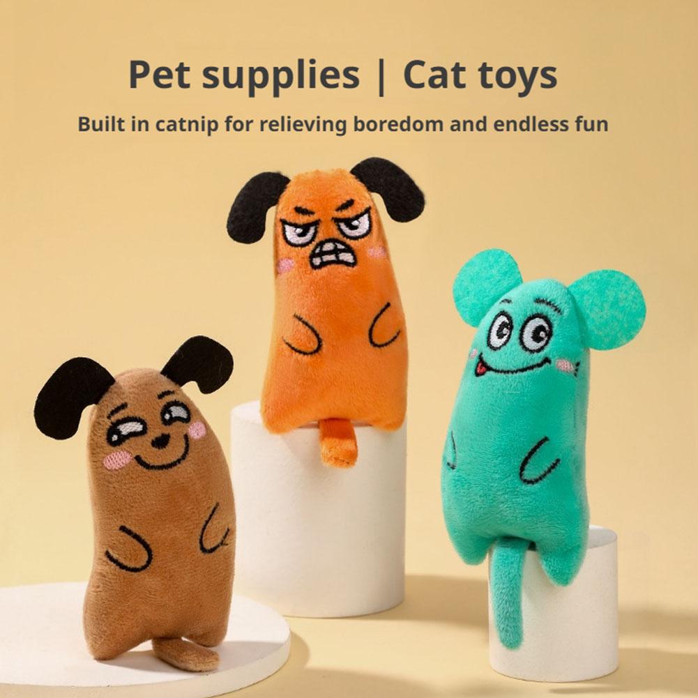 Catnip Interactive Plush Mouse - Expressão dos desenhos animados gato brinquedos