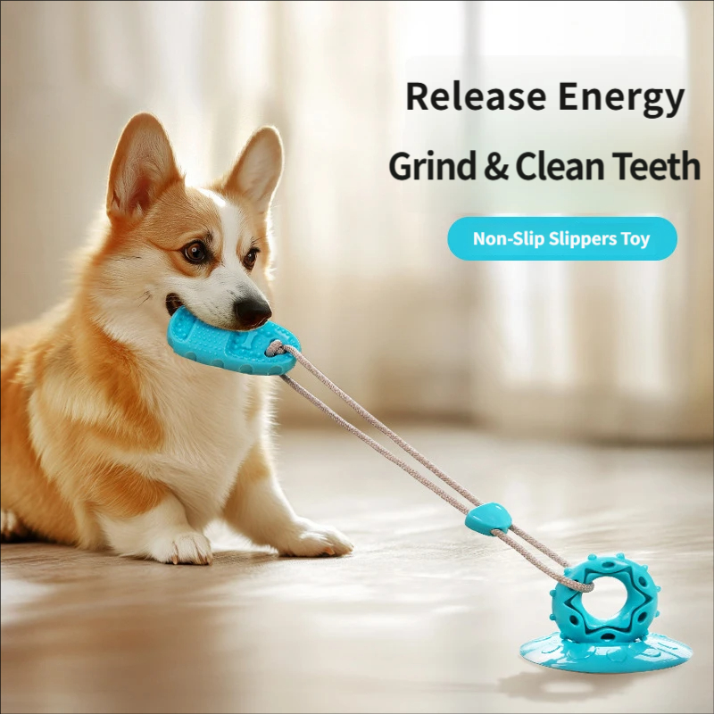 Suction Cup Dog Tug Toy - Brinquedo de puxar interativo para cães