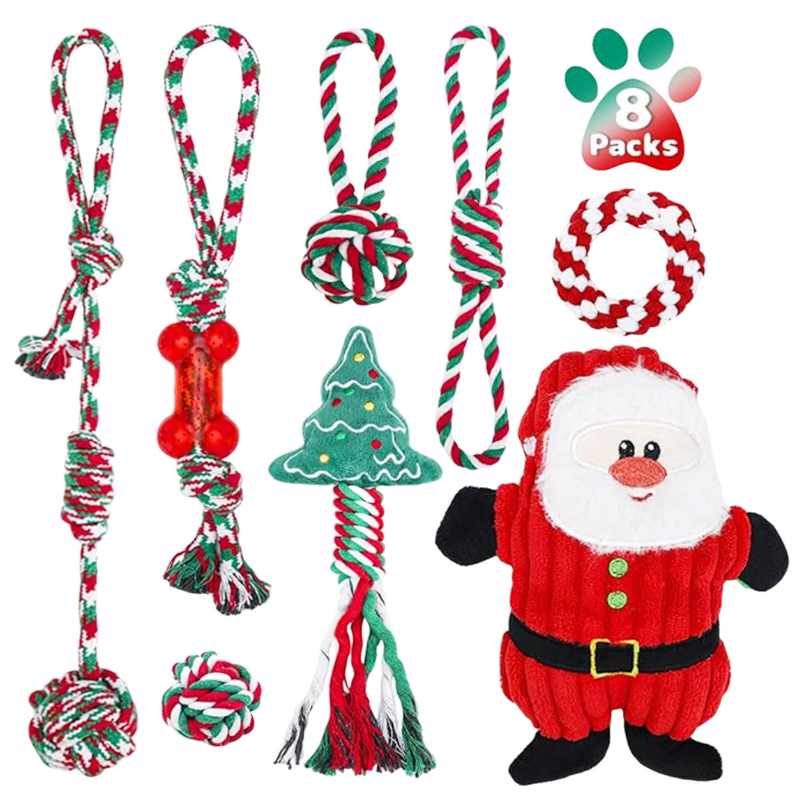 Dog Rope Toy Aggressive Chewers - Conjunto de Brinquedos de Corda para