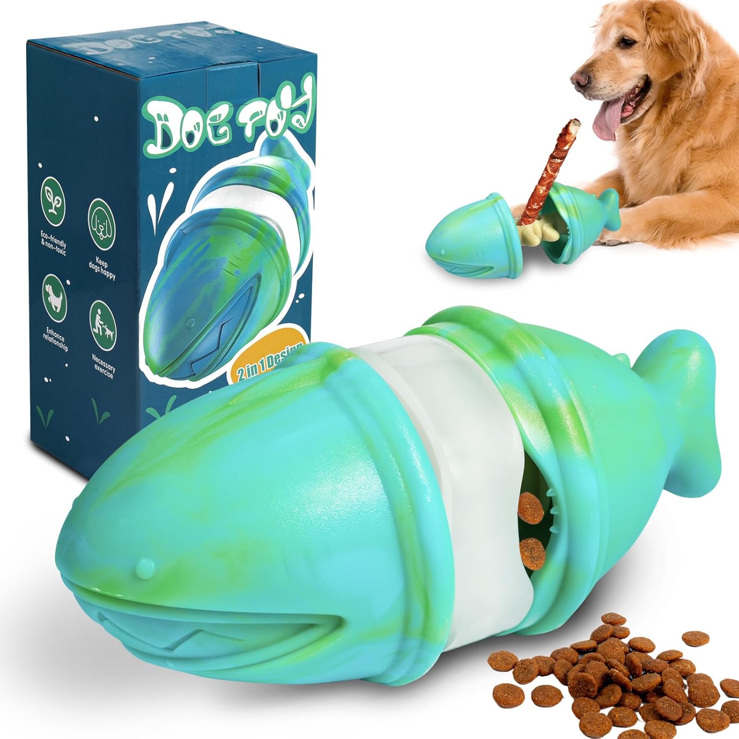 Brinquedo de mastigar 2 em 1 p - Rubber Treat Dispensing Dog Toy avaliação e preço
