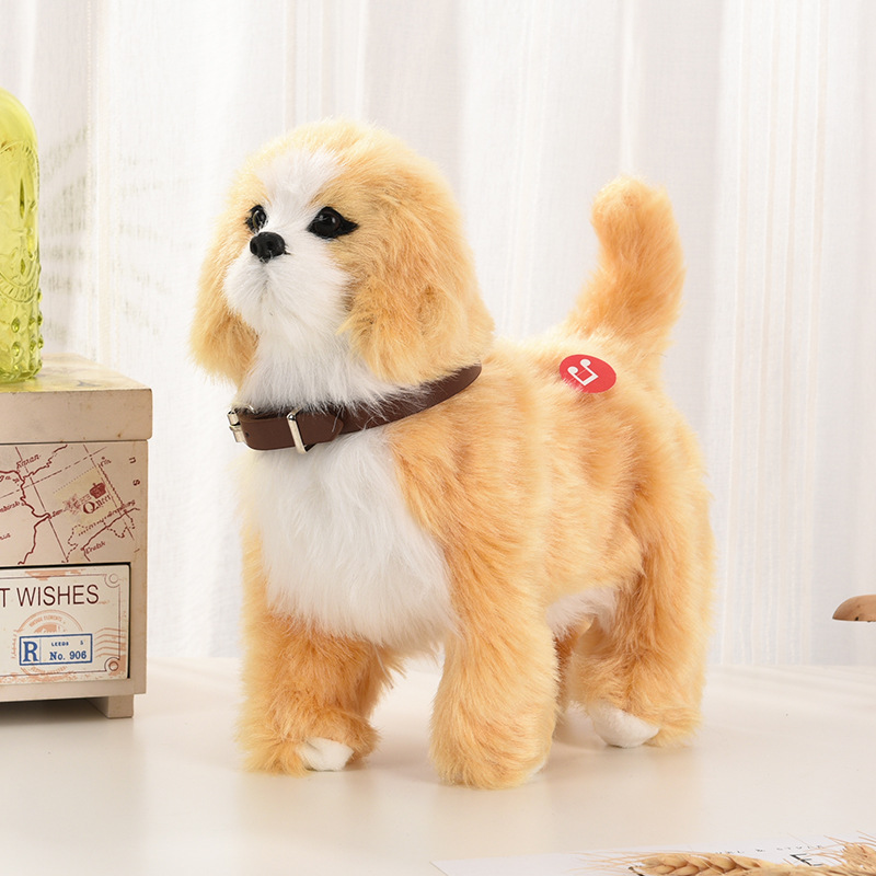 Brinquedos eletrônicos de pelú - Interactive Squeaky Plush Dog Toy avaliação e preço