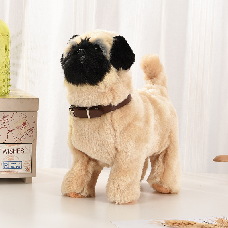 Brinquedos eletrônicos de pelú - Interactive Squeaky Plush Dog Toy avaliação e preço